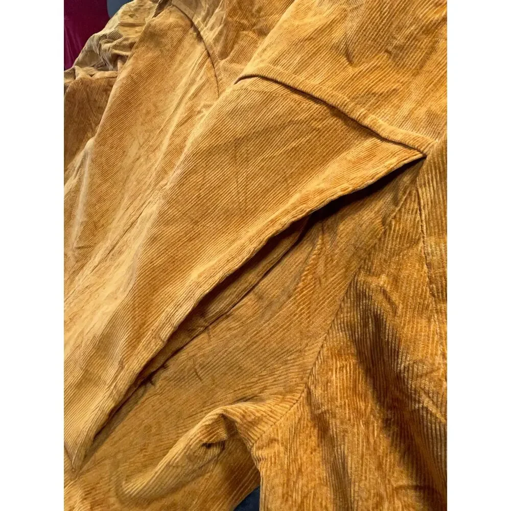 Vintage 70s  Corduroy Western Blazer Jacket Brad Whitney Mens Medium 38 40 Rust